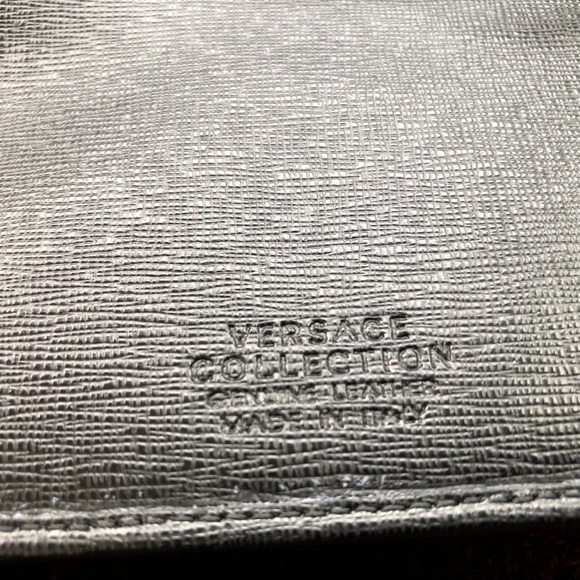 BNWT auth Versace Collection black leather wallet - Picture 5 of 8